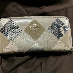 Snakeskin & leather wallet from Coach